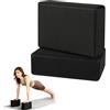Windfromort Mattoncini Yoga 2 Pezzi - Blocchi Yoga 200g 22×15.2×7.2cm, Mattoncini Pilates per Allenamento EVA, Leggeri e Stabili, yoga Accessori Hatha per Pilates, Stretching, Fitness, Esercizi