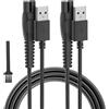 Newding 2 cavi di ricarica USB 5 V per Philips OneBlade 360 QP2724 QP2734 QP2720 QP2824 QP4631 QP4530 MG7910 Rasoio e barbiere elettrico