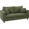 HOMCOM Divano 2 Posti in Velluto a Coste, Seduta Ampia e Profonda, Braccioli Larghi, per Soggiorno, 170x80x82cm, Verde | Aosom Italy