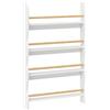 AIYAPLAY Libreria Montessori da parete per bambini con 4 ripiani, 60x10x98 cm, bianco | Aosom Italy