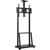 HOMCOM Supporto TV Mobile 32-75 Pollici con Altezza Regolabile e Ripiano | Aosom Italy