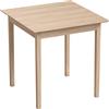HOMCOM Tavolo da pranzo quadrato in stile moderno, 75x75x76 cm, legno naturale | Aosom Italy