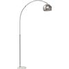 HOMCOM Lampada da terra ad arco con base in marmo 167 cm, argento | Aosom Italy