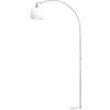 HOMCOM Lampada da terra curva con interruttore a pedale e base in marmo, bianco | Aosom Italy