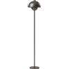 HOMCOM Lampada da terra con paralume rotondo e interruttore a pedale, grigio | Aosom Italy