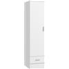 HOMCOM Armadio portabiti con asta appendiabiti e cassetto, bianco | Aosom Italy
