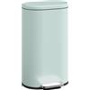 HOMCOM Pattumiera da cucina 30 L a pedale con coperchio soft-close, verde | Aosom Italy