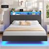 AOGLLATI Letto Matrimoniale con Contenitore, Struttura Letto 140x200 cm
