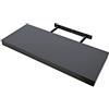 Etrexonline Mensole da Muro Colore Grigio Antracite 60x25x4cm, Mensole da Parete in Legno con Fissaggio Invisibile