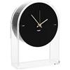 Kartell Air du Temps Orologio, Cristallo, Transparente/Nero, 21.5 x 8 x 30 cm