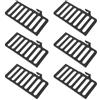 Yardenfun Organizer Scarpe 6 Pezzi in Plastica Nero per Ripiani Scarpiera, Divisori Antiribaltamento per Armadio in Casa e Corridoio
