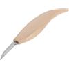 HOMOBABE Coltello da Intaglio Legno per Falegnami, Lama in Acciaio Inossidabile | Impugnatura Arcuata in Legno, Beige, Presa Confortevole, per Blocchi e Rami, Banco e Laboratorio