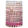 Sularpek 15 Pezzi Elastici per Capelli Intrecciati Rosa, Fascia Morbida in Cotone per Donne e Ragazze, Elastico Capelli Senza Metallo per Capelli Fini, Spessi e Ricci, per Sport, Festa e Uso Quotidian