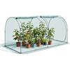 VEVOR Reti Protettive per Giardinaggio da 2,48 x 1,2 x 1,2 m con Porta con Cerniera, Gabbia per Colture Alta Resistente al Vento, Facile da Installare, Copertura per Aiuole Rialzate da Esterno