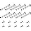 Housoutil Kit 10 Set Rivetti 20mm per Ventagli Pieghevoli in Acciaio | Argento, Tonda per Ventagli in Stoffa e Bambù, Fissaggio Albero, Progetti Componenti Inclusi
