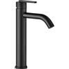 Rea - Ontario Js-11801-1B High Rubinetto Da Lavabo Nero, Miscelatore Per Bagno In Ottone Con Maniglia Singola, Rubinetto Per Lavaggio A Mano Regolabile Caldo E Freddo 14,5x4,5x30cm