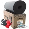 Scorprotect Pannello isolante originale K Flex ST autoadesivo + guanti + cordino Scorprotect (nero, spessore isolante 13 mm, 1000 x 8000 mm)