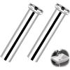BCENG 2 tubi sommergibili in acciaio inox, 300 mm, tubo di regolazione per sifone e tubo di prolunga ispessito, universale, con rondelle in gomma, tubo di immersione universale per sifone per lavabo