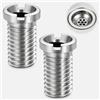 ACKKOR 2 Pezzi Vite per Piletta Lavello Cucina, Bullone in Acciaio Inox per Scarico Lavandino, Vite Cava M12 x 20 mm per Filtro Lavello e Lavabo