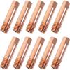 ZFKXGS 10PZ 1,0MM Consumabili MIG MAG 15AK Accessori Ugelli Gas M6 Punta Guidafilo Ugello Saldatrice Filo Punta Di Contatto in Rame Suggerimenti Per I Contatti Di Saldatura per Torcia 15AK MIG MAG
