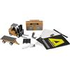 Amewi Mini carrello elevatore radiocomandato in metallo con rimorchio, proporzionale 8 canali 1:64 RTR bambini dai 6 anni in su