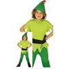 FIESTAS GUIRCA | Costume Arciere Bambino (3-4 Anni) - Maglietta, Cintura, Cappello e Pantaloni - Costumi da Fiabe e Moschettieri per Halloween e Carnevale - Ideale per Bambini - Verde