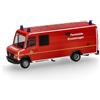 Herpa modellino auto Mercedes-Benz Vario furgone Berliner Feuerwehr/Fernmeldeeinsatzwagen, miniatura in scala 1:87, oggetto da collezione, Made in Germany, modello in plastica