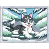 Ravensburger CreArt 12023120 - Cheeky Husky - Dipinto con numeri per bambini dai 9 anni in su, glitter