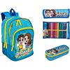 Coriex Zaino Dinsieme organizzato +Astuccio ovale+ Astuccio rotolo 24 Pastelli dinsieme