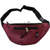 OUTDOOR WORLD BE ACTIVE Outdoor World, marsupio unisex alla moda, con cinghia regolabile, per escursionismo, passeggiate, jogging, viaggi, corsa, sport, ciclismo, 3 scomparti con cerniera, Borgogna, Taglia unica, Classico