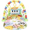 LANTUS Tappeto Tap Piano evolutivo per giochi, tappeto di risveglio con arco di risveglio, gioco musicale ed evolutivo, capacità motorie per bambini, regalo di nascita, 80 x 41 x 48 cm (verde)