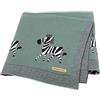 DovFanny Coperta per neonati 100% cotone lavorato a maglia morbida per Newbron con bella zebra, 100 x 80 cm, verde scuro