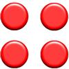 4R Quattroerre.it 16053 Set Sticker Adesivi Rifragenti 3D, Rosso, Set di 4