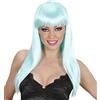 W WIDMANN MILANO Party Fashion Widmann B0554 Parrucca Lunga con Frangia 'Beautiful' in Scatola, Turchese, Taglia Unica