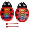 AOWINHIT Xilofono per Bambini Colorato Strumento Musicale Coccinella a Sette Stelle Giocattolo per Bambini Sicuri,Forniture per Baseball, Softball e Hockey