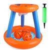 Windfromort Canestro da basket gonfiabile con 3 palline e pompa - Piscina divertente per bambini e adulti