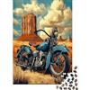 9K4D7V2G Moto dEpoca Puzzle 1000 Pezzi Carta per Adulti Paesaggio Desertico Famiglia Concentrazione Decorazione Casa Antistress Regalo 52x38cm/1000pcs