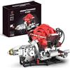Weinsamkeit V8 Kit Motore Blocchi di Costruzione, Modello di motore V8 che funziona giocattolo, con Motore e Controllo APP, giocattolo regalo da collezione per ragazzi e ragazze Ventilatori supercar (B)