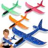 GlyndraPetal 37CM Aereo Giocattolo Polistirolo per Bambini - 4 Pezzi Aerei Aeroplano Giocattolo, Giochi Regalo Bambina Bambino, Aliante Aeroplano Schiuma per Grande Giochi Giardino Esterno
