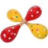 ERINGOGO 2 Maracas in Legno Doppia Testa per Ragazzo Strumenti Musicali Educativi per Prima Percussioni Mano Ergonomiche per Coordinazione e Allenamento Ritmico