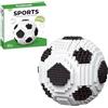 TENGMEIHUIO Pallone da Calcio Costruzioni Kits, giocattoli da costruzione,Calcio Building per Bambini, Calcio Costruzioni Giocattoli incastro Adatto a Bambini e Adulti (735pcs)