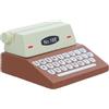 FUNNETOYU Miniatura Macchina da Scrivere in Legno, Decorazione Vintage | 1 Pezzo, Colore Caffè, Accessorio in Stile Retro per Camera e Salotto, Ornamento per Casa delle Bambole