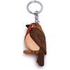 H-Customs Ciondolo portachiavi in legno fatto a mano da Robin Bird Sweet Wood