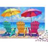 BNKJTFHZGLDQ Sedie da Spiaggia Colorate Puzzle 1000 Pezzi Carta Puzzle per Adulti Vista Mare Estiva Gioco di Puzzle per Famiglia Decorazione Regalo 38x26cm/1000pcs
