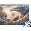 BNKJTFHZGLDQ Aquila Gigante Alba Vista Montagna Puzzle 1000 Pezzi Carta per Adulti Paesaggio Alba Puzzle per Adulti Relax Concentrazione Famiglia Regalo 38x26cm/1000pcs