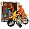 Generico Modellino Moto Cross Moto Giocattolo Luci Suoni Reali e Musica con Movimento a Frizione con Pilota Per Bambini Gioco Dirt Bike Gioco Modellino, COLORE CASUALE (A)