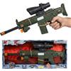 Generico Super Fucile con Luci e Suoni, Mitra Militare, Mitraglia con Mirino e Grilletto senza Proiettili, Giocattolo Regalo da Combattimento, Sicuro per Bambini e Leggero, Confezione Regalo, 49x20 cm