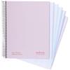 NAVIGATOR Office Paper Solutions Navigator | Quaderno A4+ linea | copertina extra | rosa pastello | bordo 5 colori | carta 80 g | 120 fogli microforati 4 trapani | spirale chiusura Coil Lock | carta premium writing