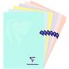 Clairefontaine 308166C un quaderno a punto metallico Mimesys PASTEL - A4 21x29,7 cm - 96 pagine a righe - Carta bianca 90g - copertina in polipropilene opaco - Colore casuale