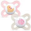 MAM Istruzioni in Lingua Straniera - Mam Succhietto Start S152 - Ciuccio Extra Piccolo per Neonati in Silicone Skinsofttm Morbido, per Bambini da 0 a 2 Mesi, Rosa (2 Pezzi) con Scatola Auterilizzabile